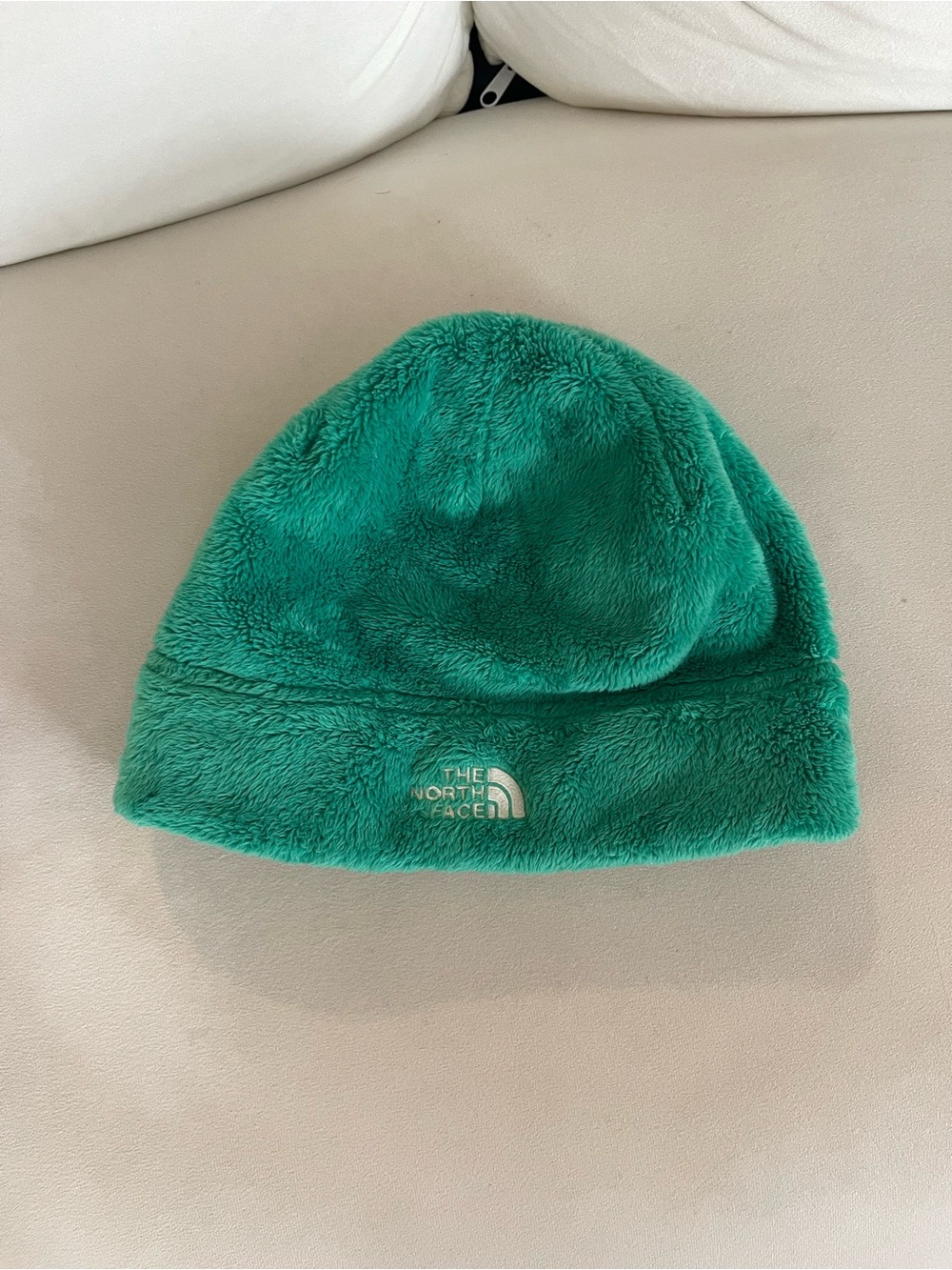 The North Face Aqua Green Plush Fleece Beanie